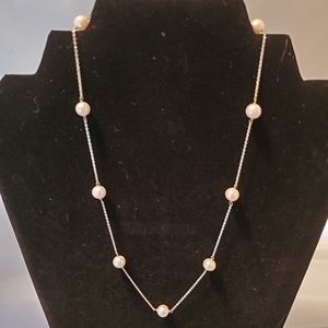 Nwot Freshwater Pearl silver necklace